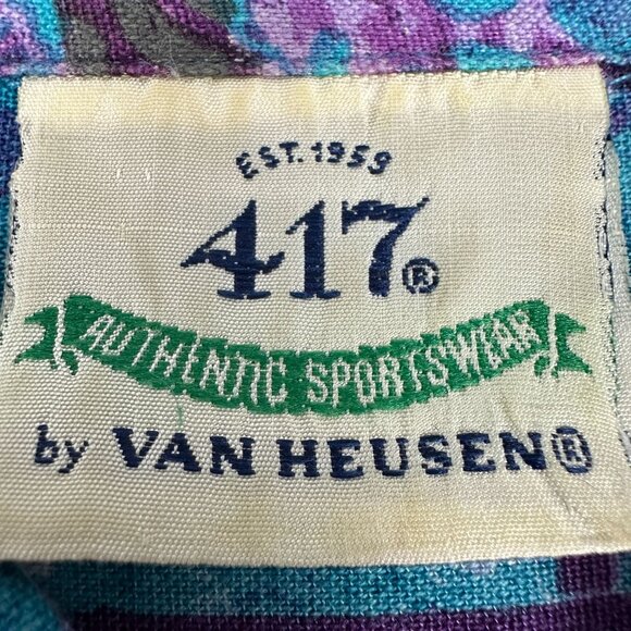 Van Heusen 417 Vintage Mens Authentic Sportswear Shirt Size L - Picture 3 of 5